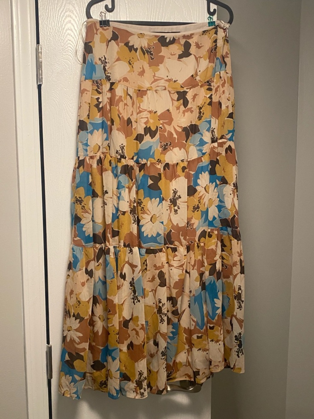 Ralph Lauren Multicolor Floral Tiered Maxi Skirt
